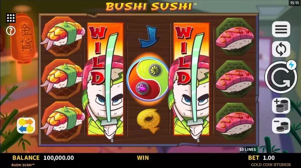 Bushi Sushi slot screen