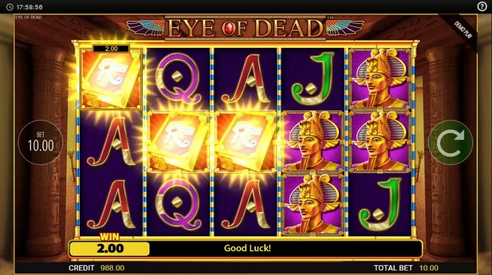 Eye of Dead slot screen