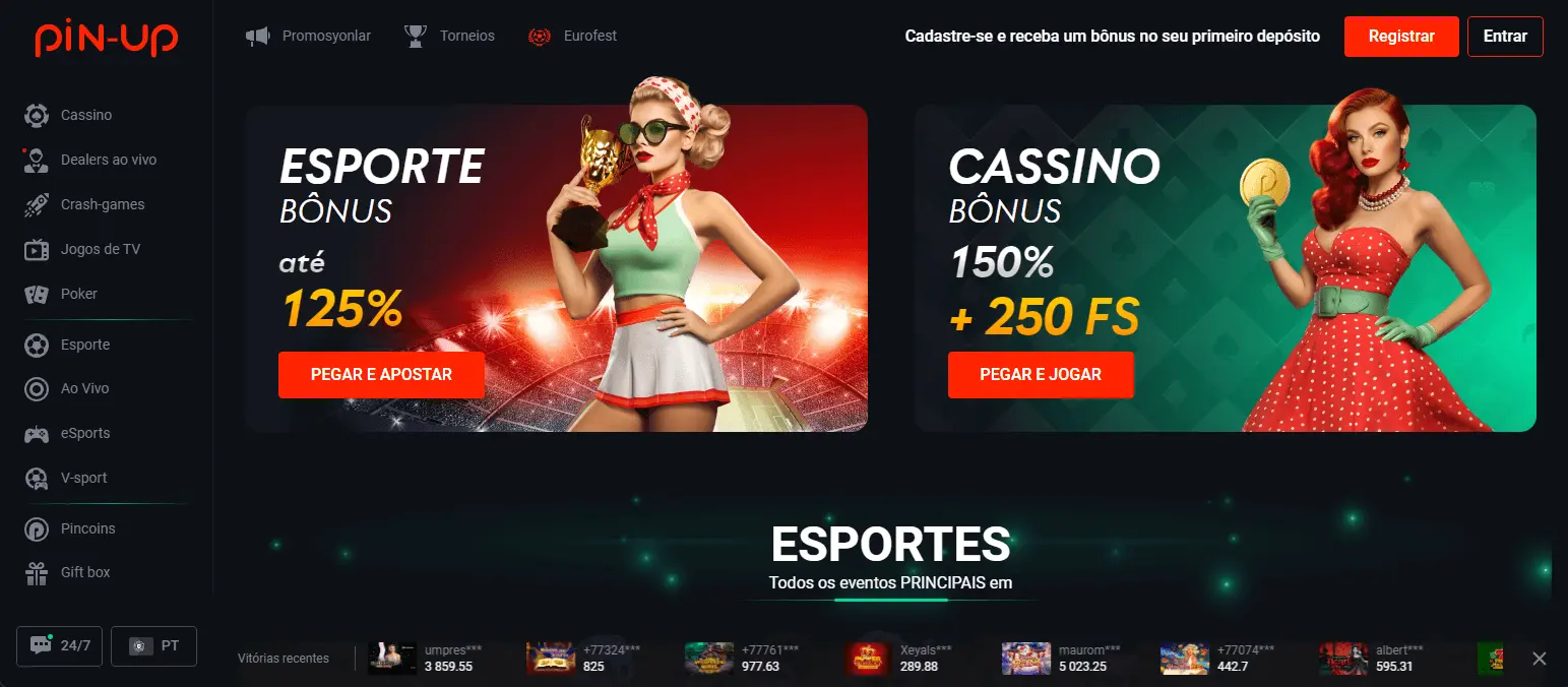 Site Oficial do Pin-Up Casino